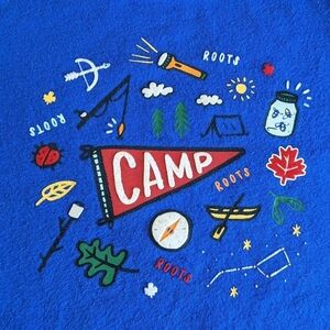 𝅺Roots Camp Shirt Blue Summer Canada